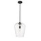 Z-Lite Joliet 1 Light Pendant, Matte Black & Clear 473P12-MB - alternate 4